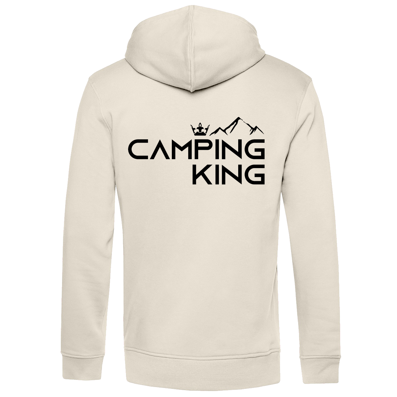 Camping King | Unisex Organic Zip-Hoodie Rückendruck