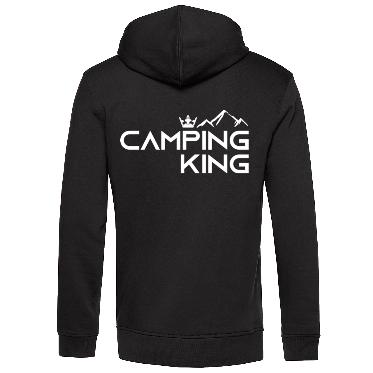 Camping King | Unisex Organic Zip-Hoodie Rückendruck