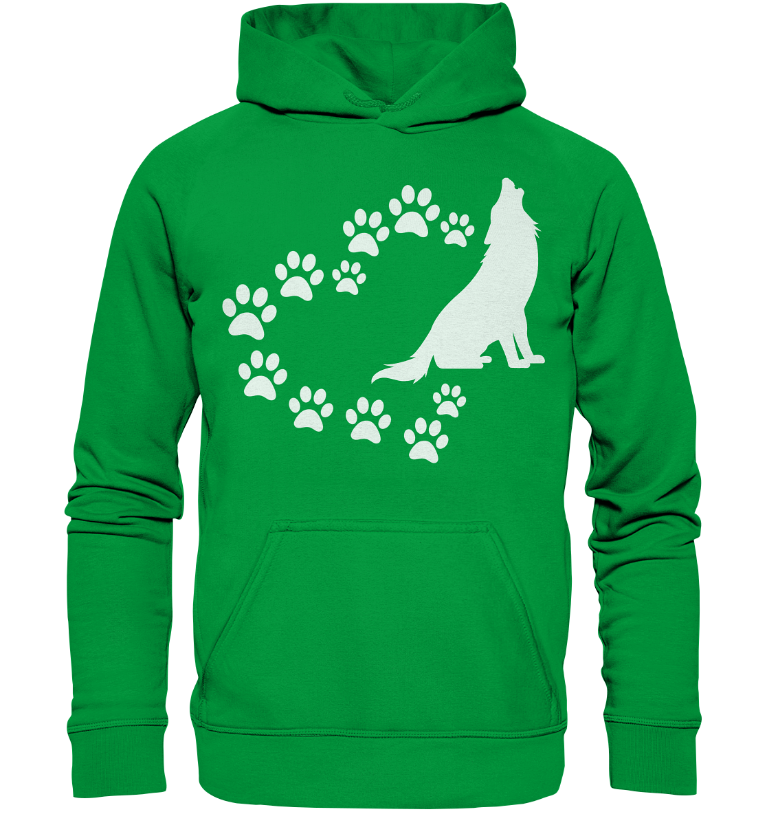 Pfotenherz mit Wolf | Unisex Hoodie
