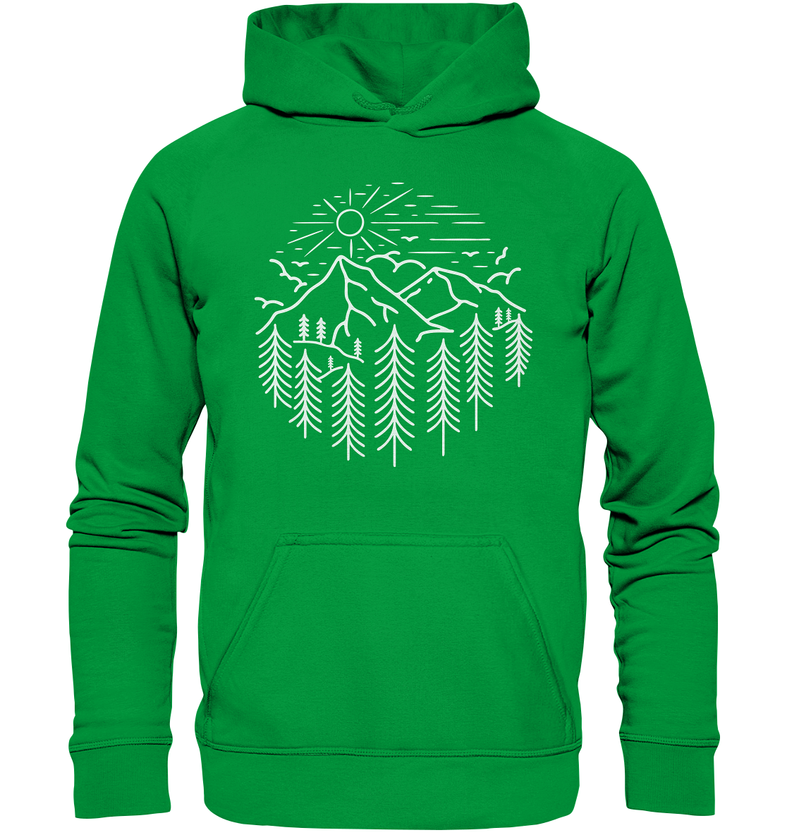 Berg Wald Sonne | Organic Hoodie