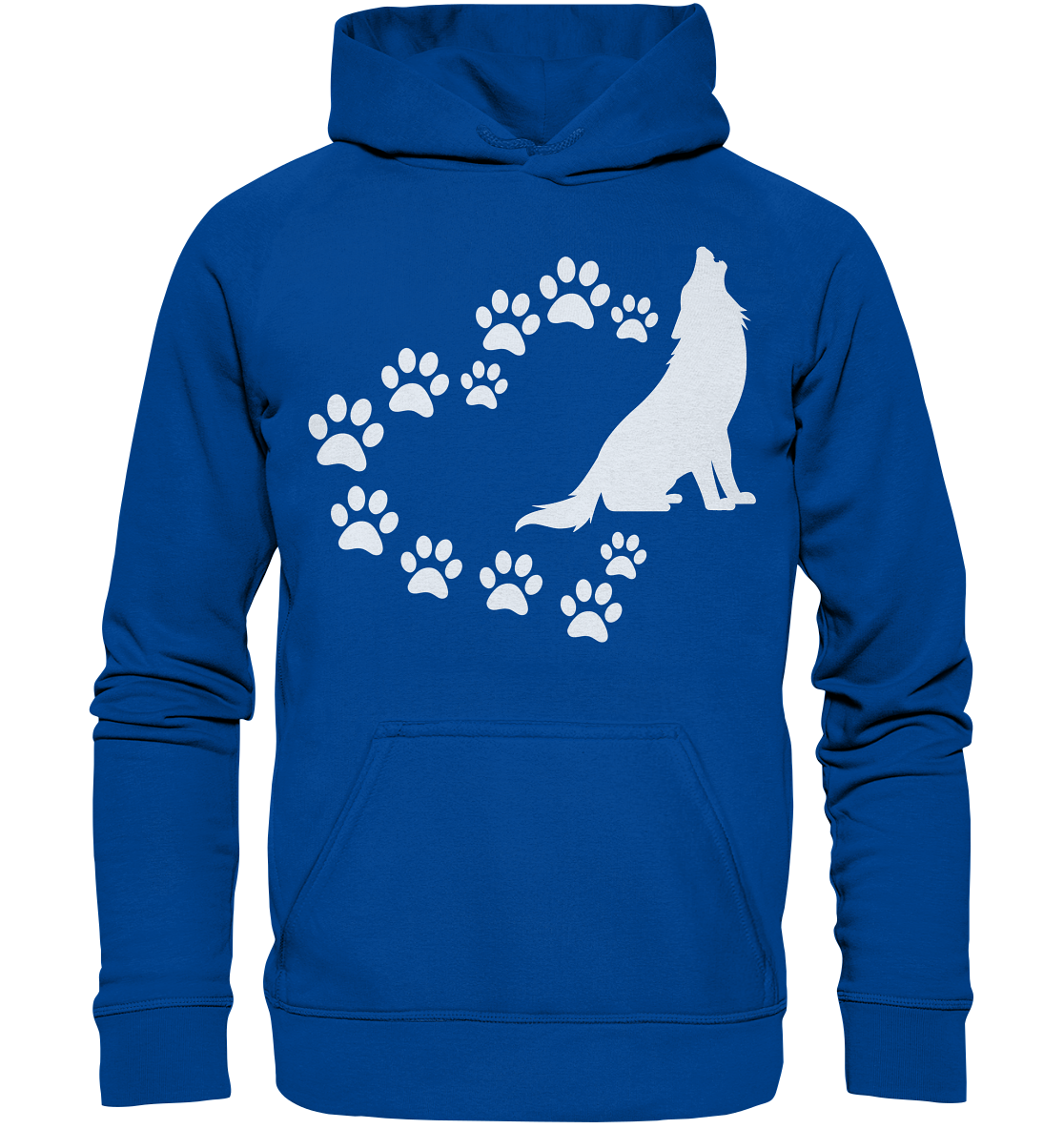 Pfotenherz mit Wolf | Unisex Hoodie