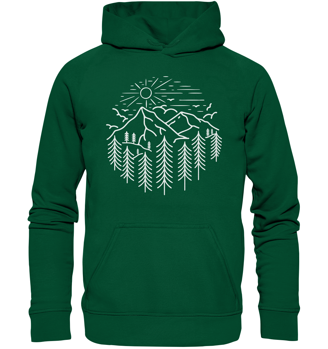 Berg Wald Sonne | Organic Hoodie