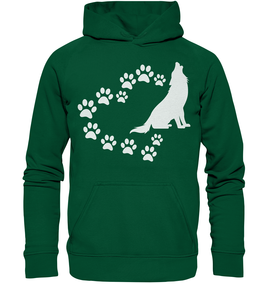 Pfotenherz mit Wolf | Unisex Hoodie