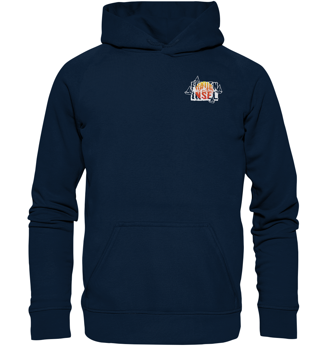Fraueninsel Chiemsee | Organic Hoodie Front- & Rückendruck