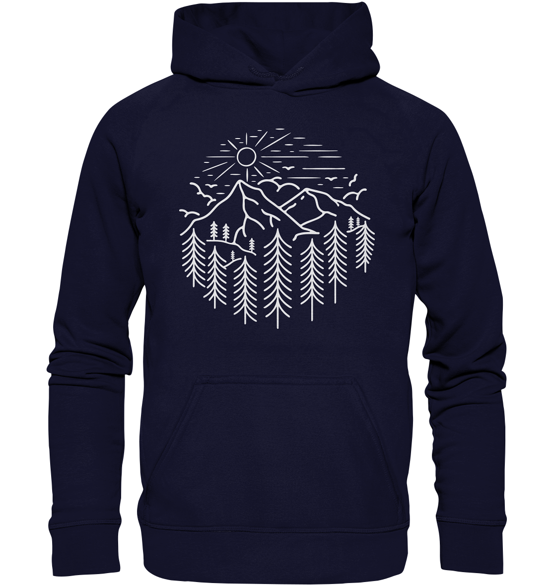 Berg Wald Sonne | Organic Hoodie