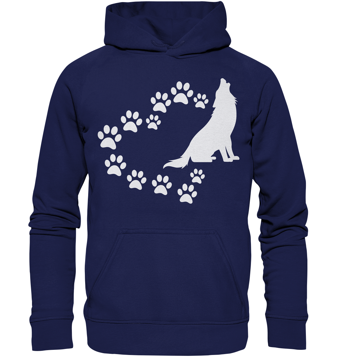 Pfotenherz mit Wolf | Unisex Hoodie