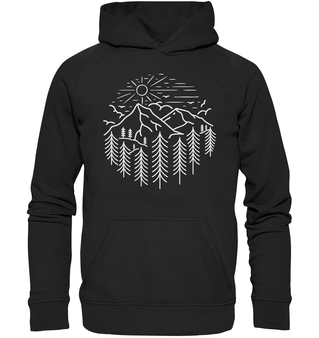 Berg Wald Sonne | Organic Hoodie