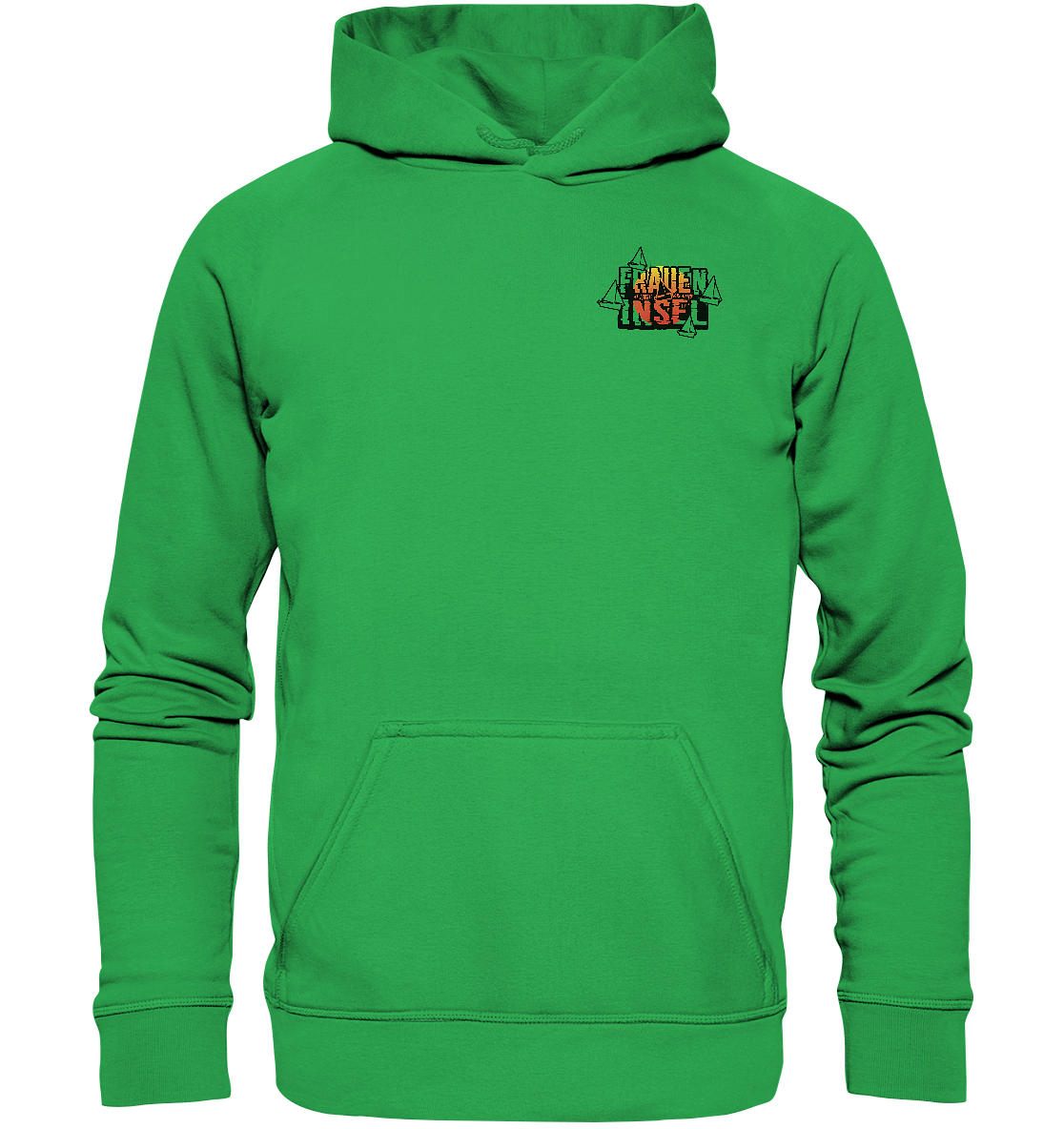 Fraueninsel Chiemsee | Organic Hoodie Front- & Rückendruck