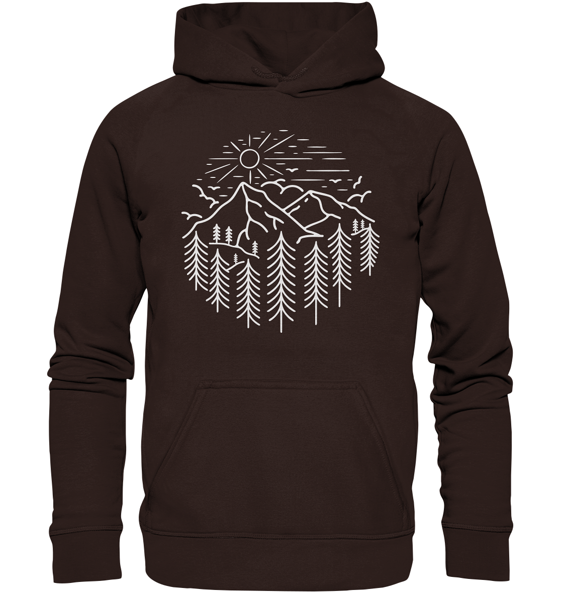 Berg Wald Sonne | Organic Hoodie