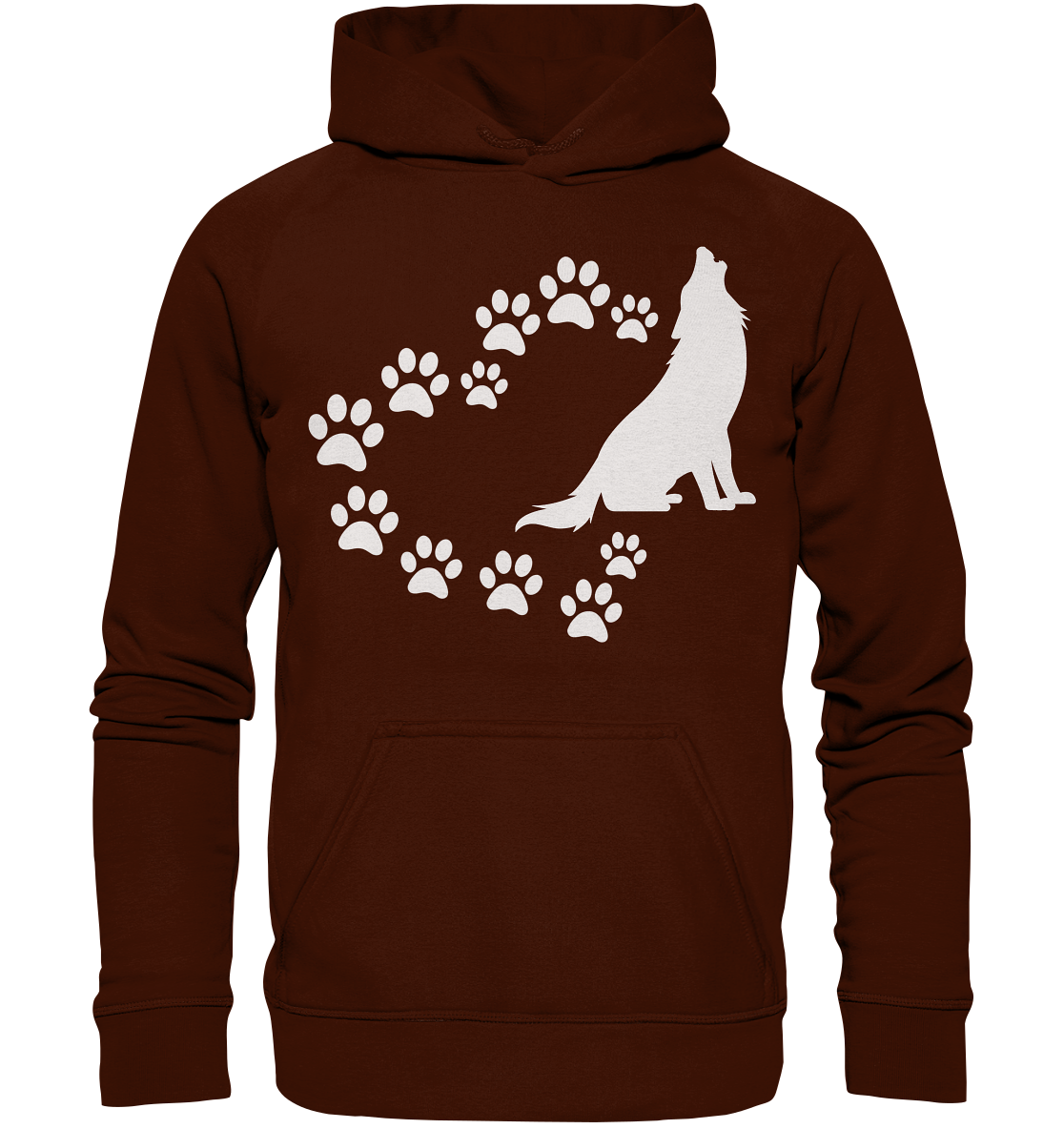 Pfotenherz mit Wolf | Unisex Hoodie