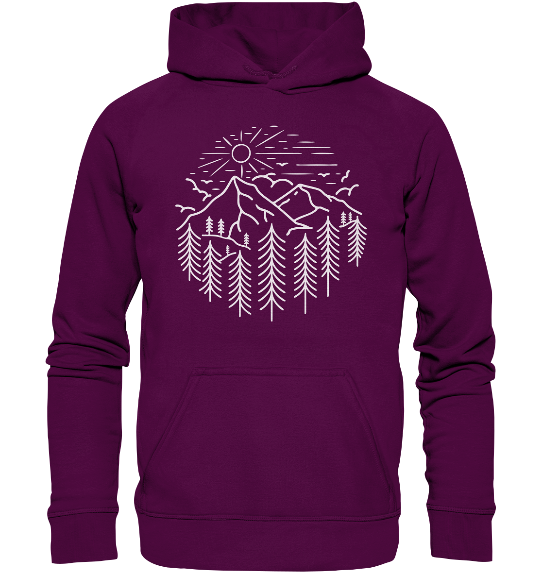 Berg Wald Sonne | Organic Hoodie