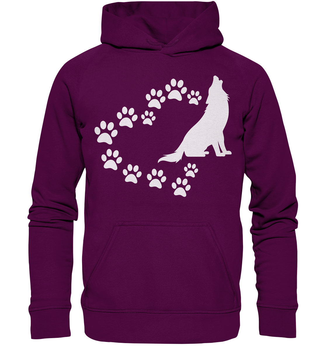 Pfotenherz mit Wolf | Unisex Hoodie