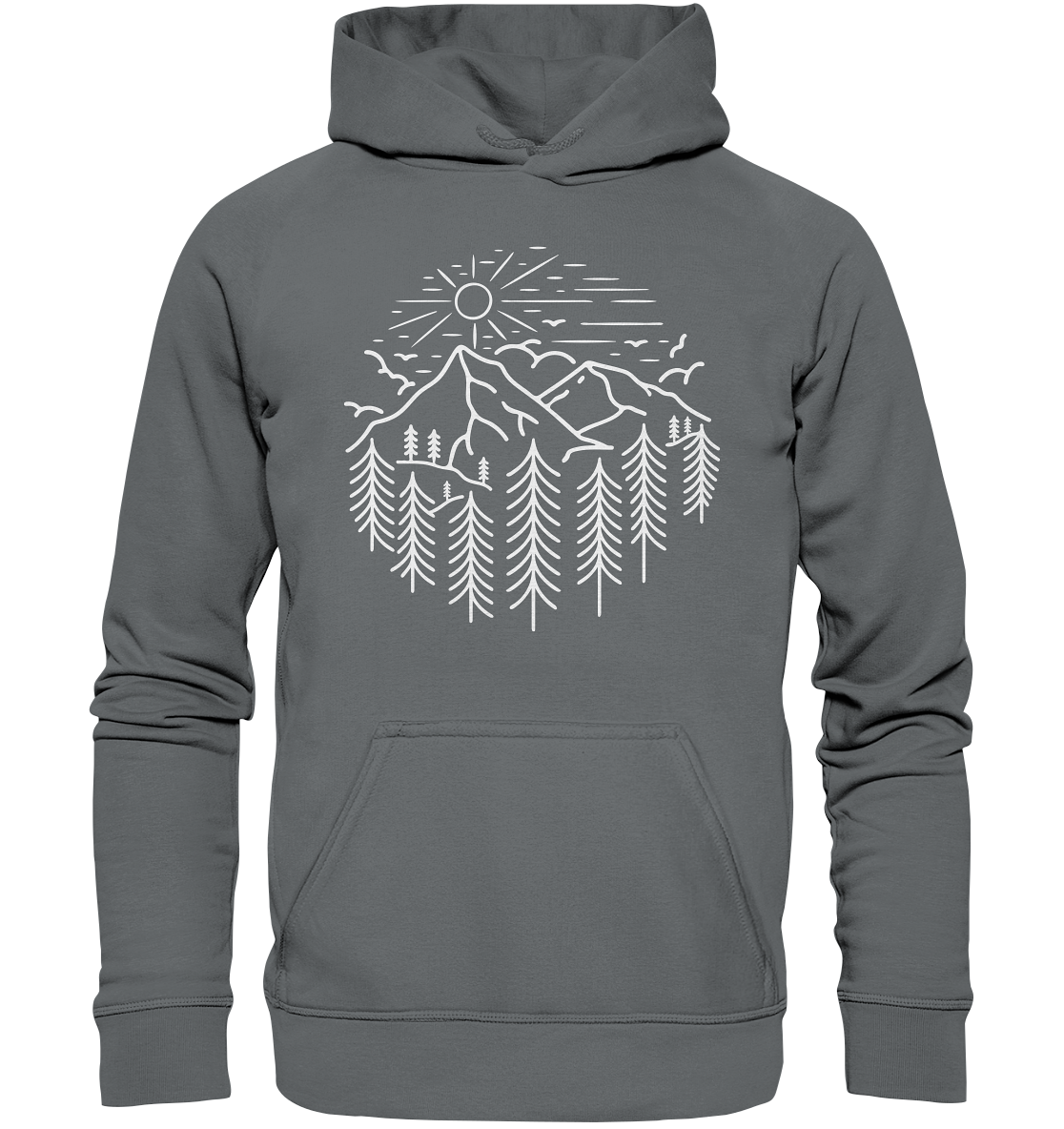 Berg Wald Sonne | Organic Hoodie