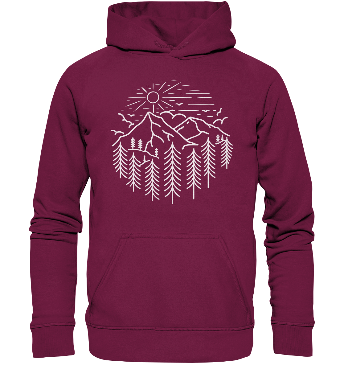 Berg Wald Sonne | Organic Hoodie