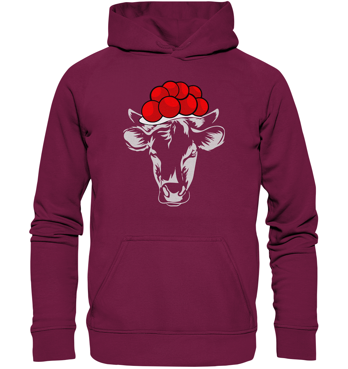 Kuh mit Bollenhut | Organic Hoodie