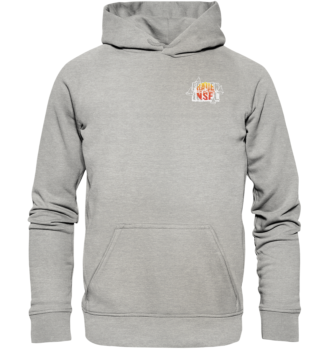 Fraueninsel Chiemsee | Organic Hoodie Front- & Rückendruck