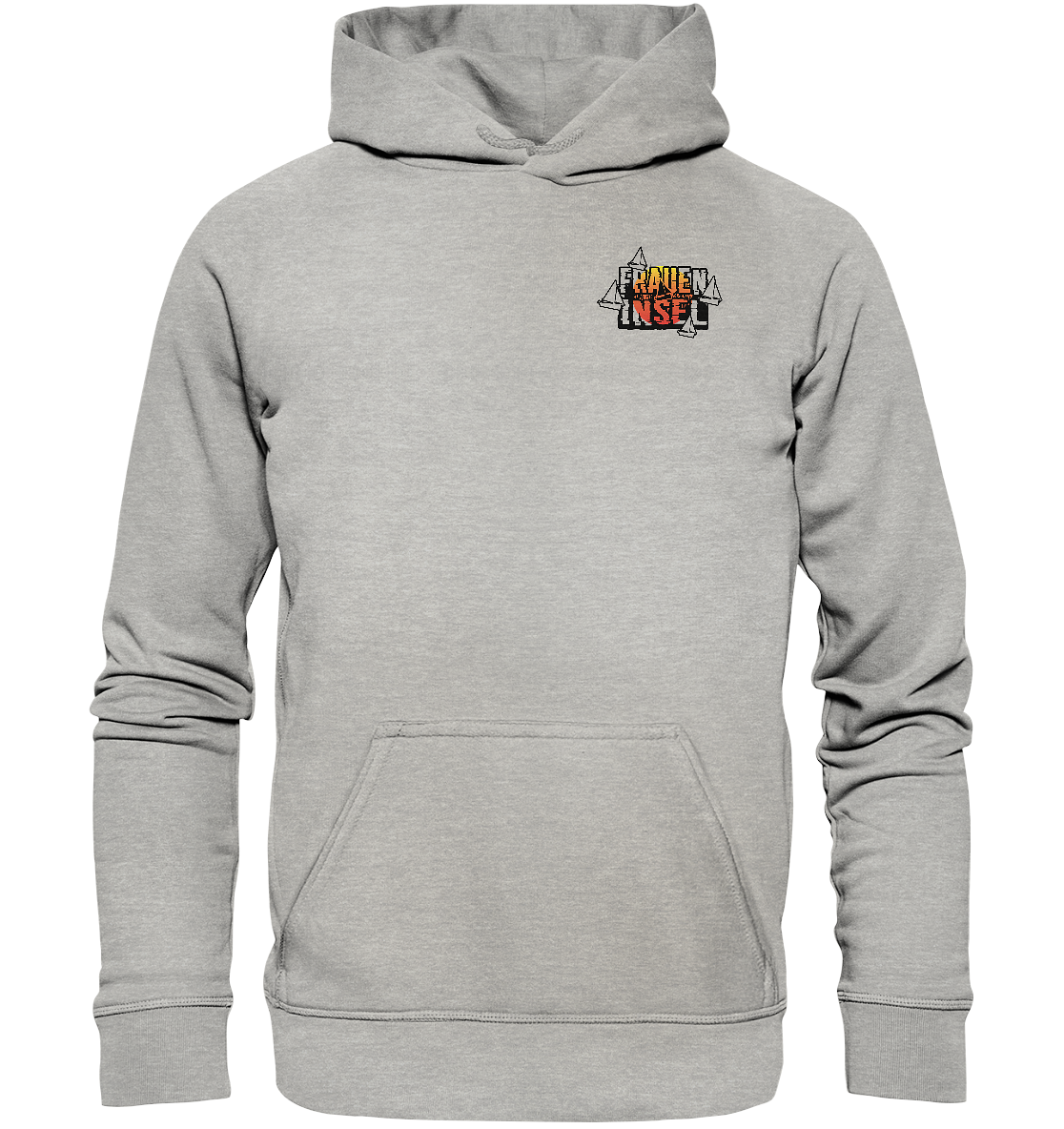 Fraueninsel Chiemsee | Organic Hoodie Front- & Rückendruck