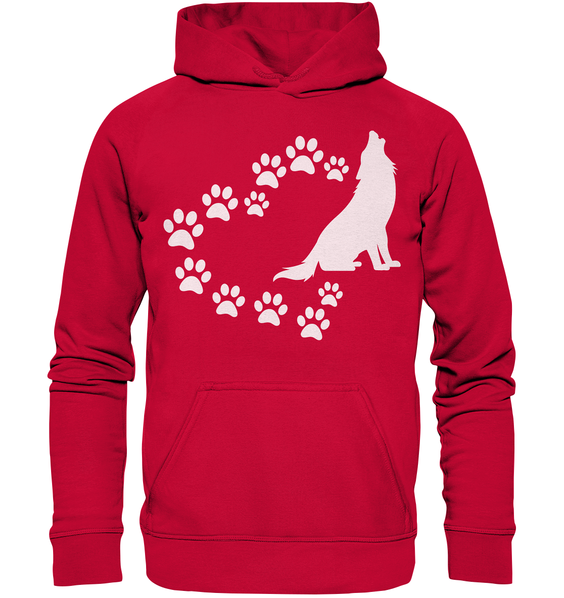 Pfotenherz mit Wolf | Unisex Hoodie