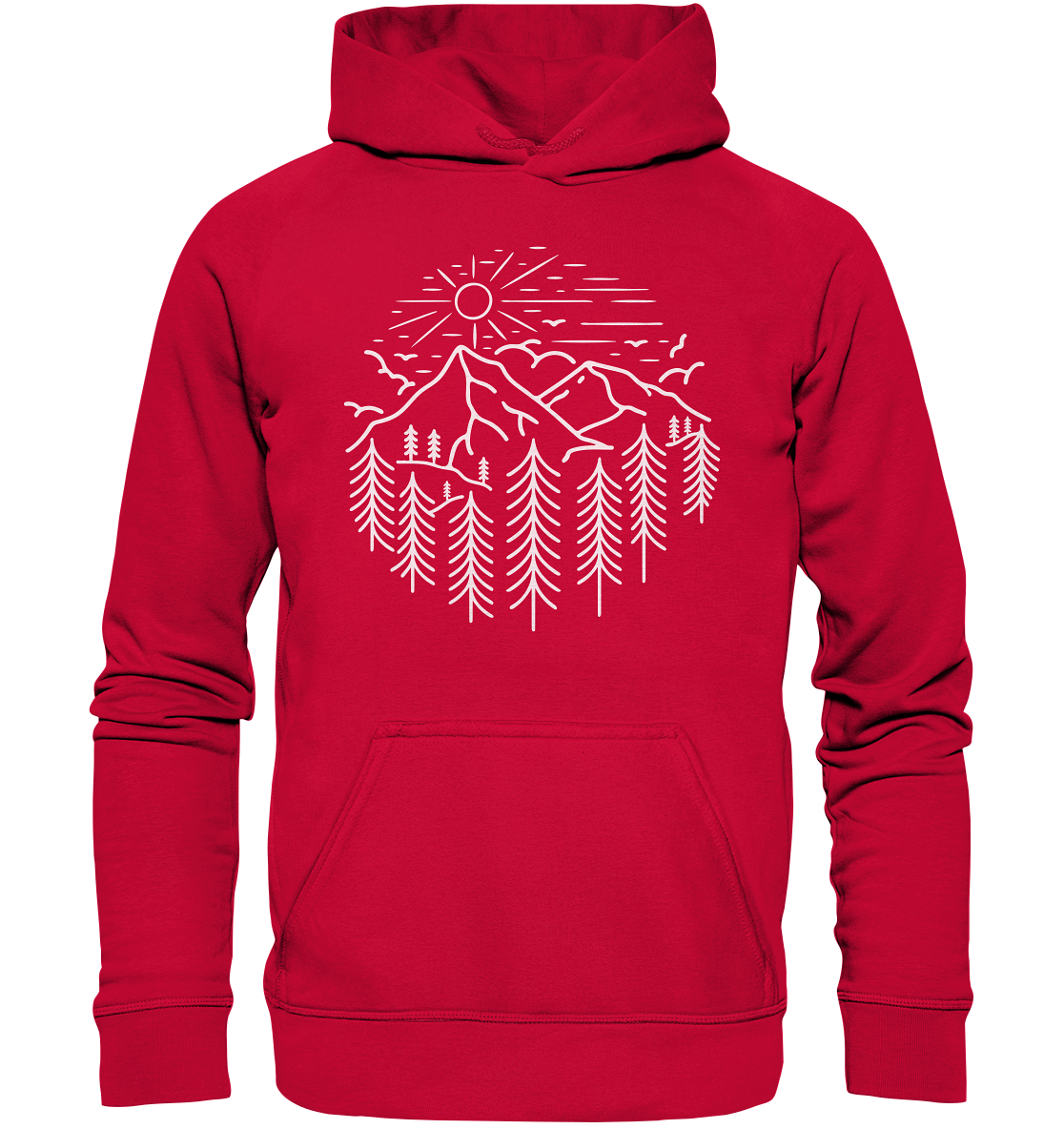 Berg Wald Sonne | Organic Hoodie