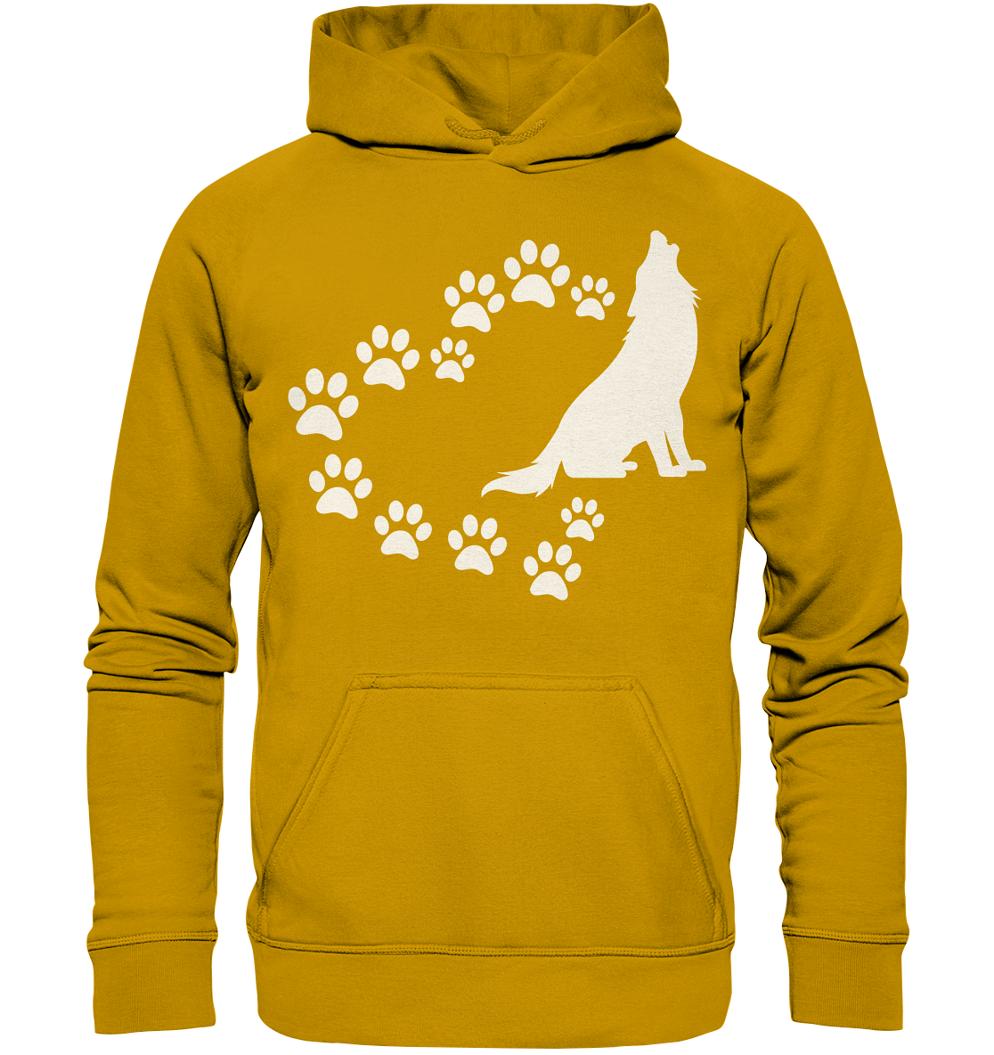Pfotenherz mit Wolf | Unisex Hoodie