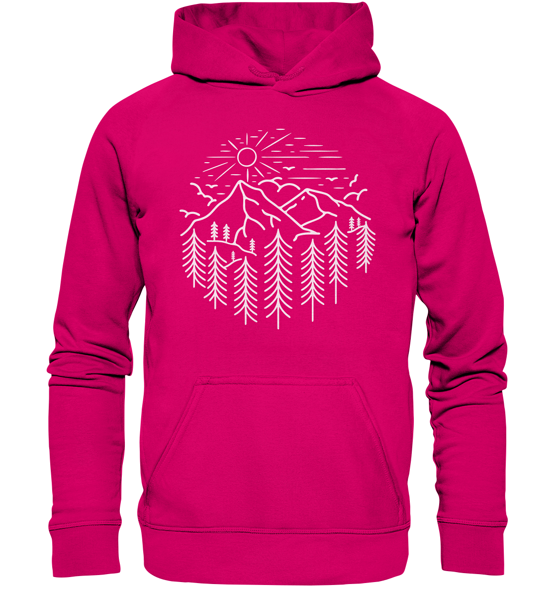 Berg Wald Sonne | Organic Hoodie