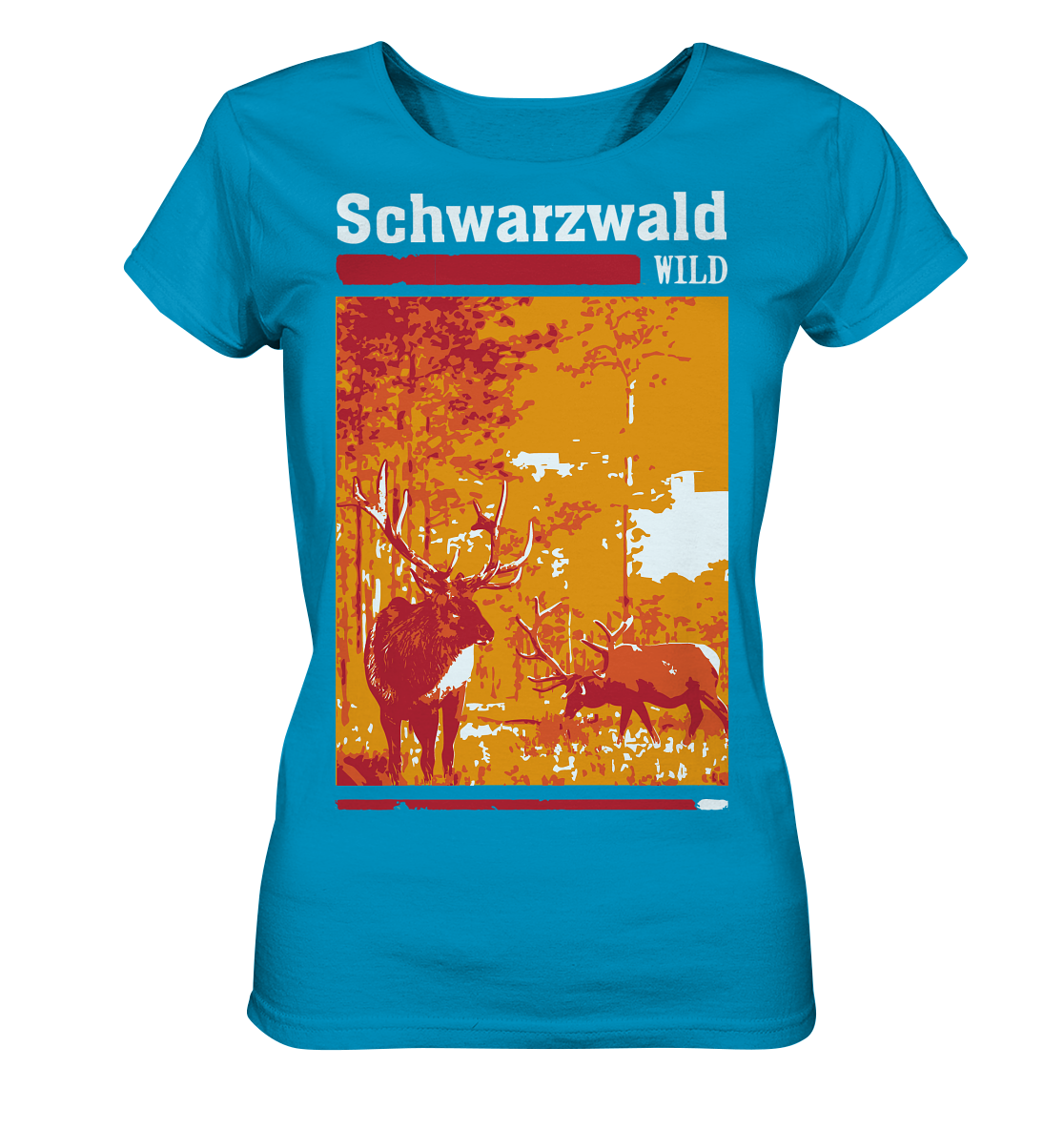 Schwarzwald Wild Hirsch | Damen Bio Shirt Organic