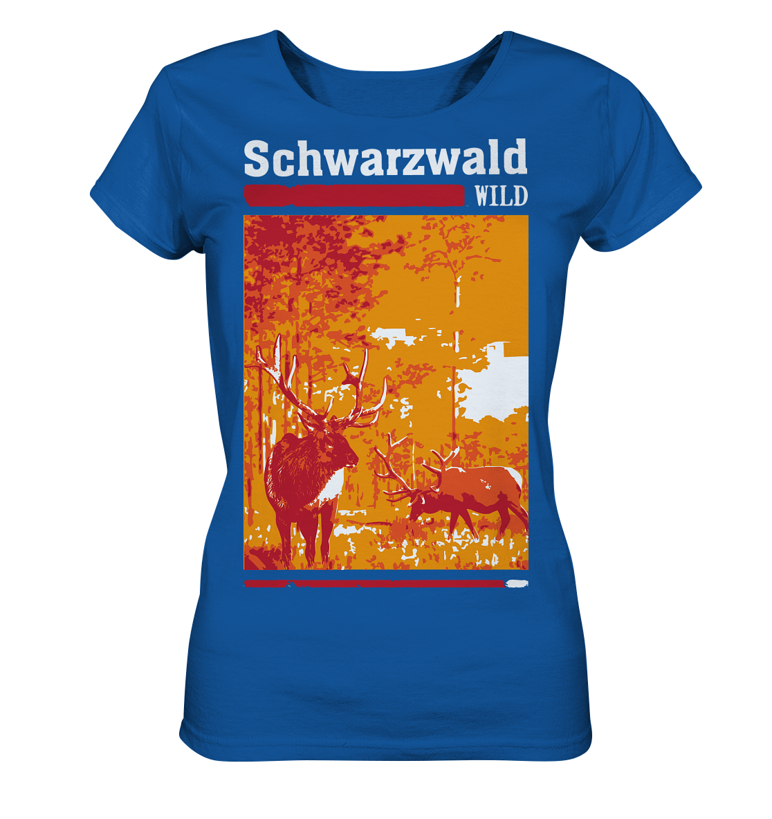 Schwarzwald Wild Hirsch | Damen Bio Shirt Organic