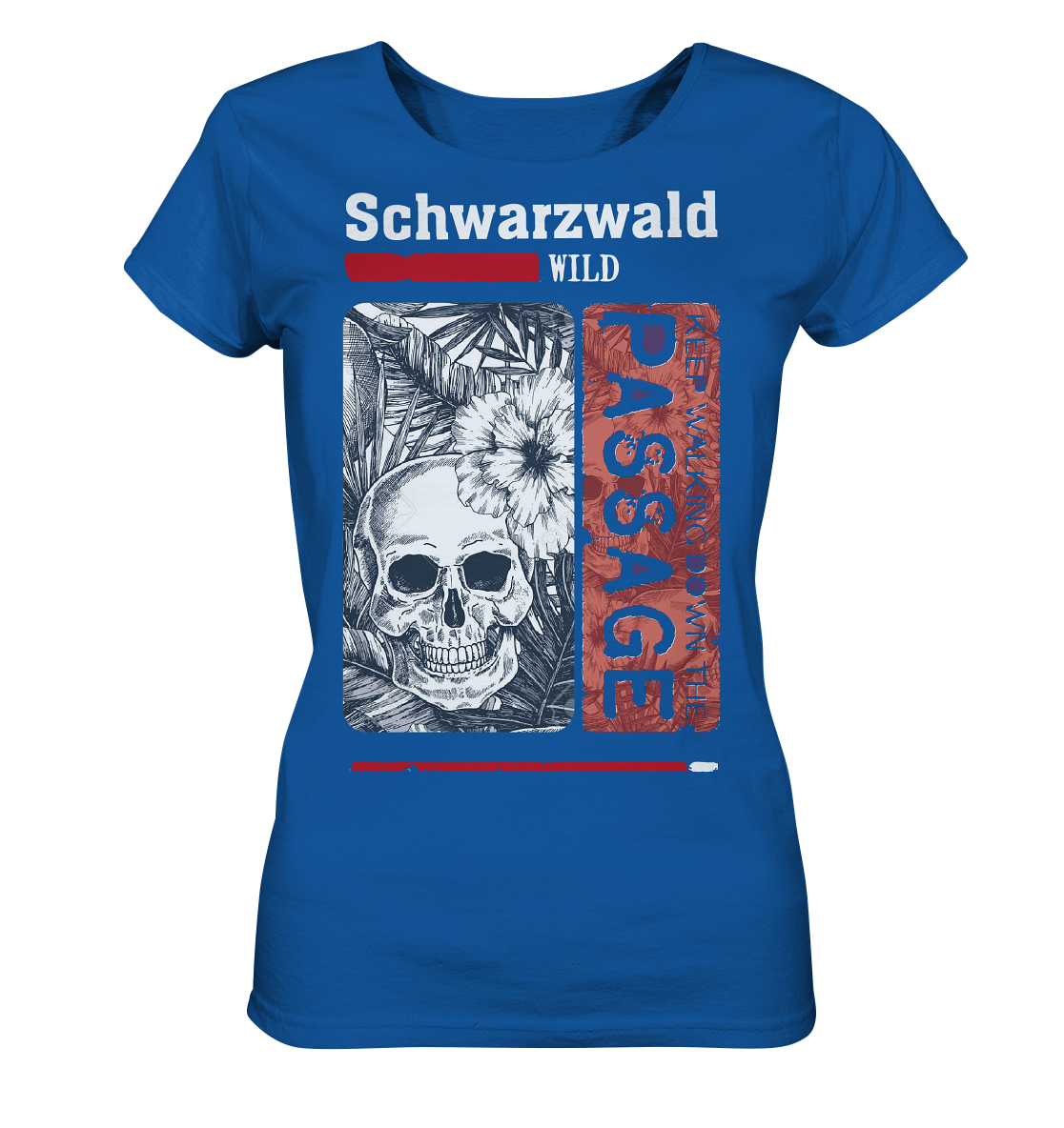 Schwarzwald Wild Passage Skull | Bio Damen T-Shirt Organic