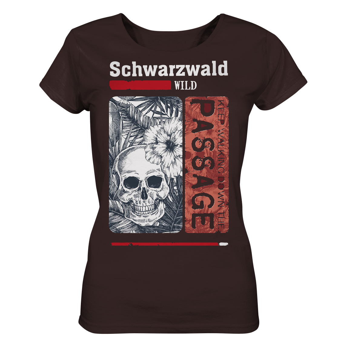 Schwarzwald Wild Passage Skull | Bio Damen T-Shirt Organic