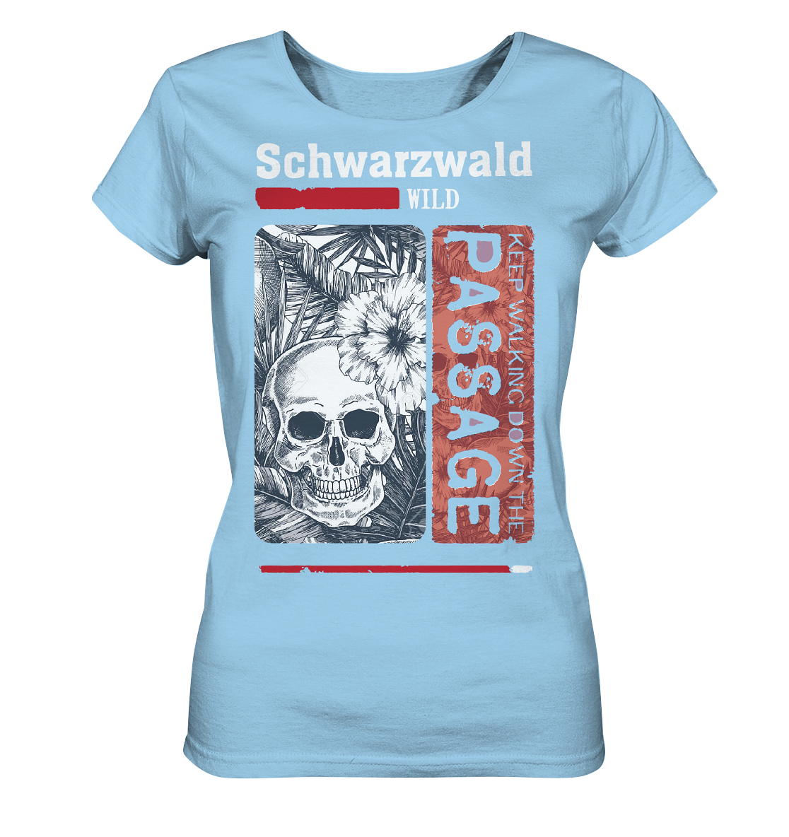 Schwarzwald Wild Passage Skull | Bio Damen T-Shirt Organic