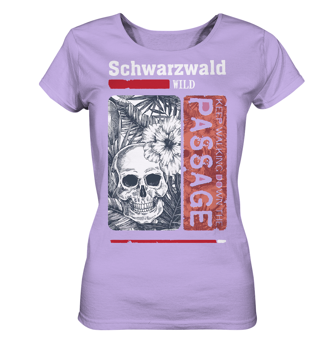 Schwarzwald Wild Passage Skull | Bio Damen T-Shirt Organic