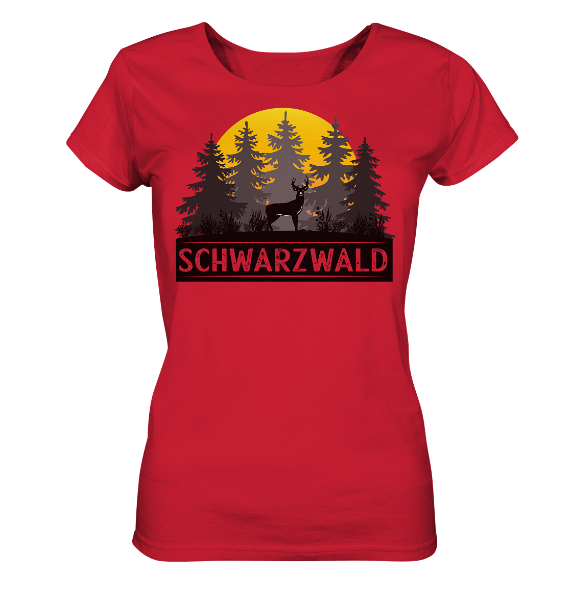 Schwarzwald Sonnenuntergang | Bio Damen T-Shirt Organic