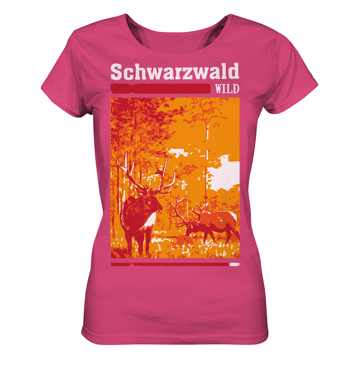 Schwarzwald Wild Hirsch | Damen Bio Shirt Organic