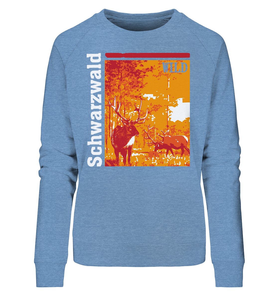Schwarzwald Wild Hirsch | Bio Damen Sweatshirt Organic