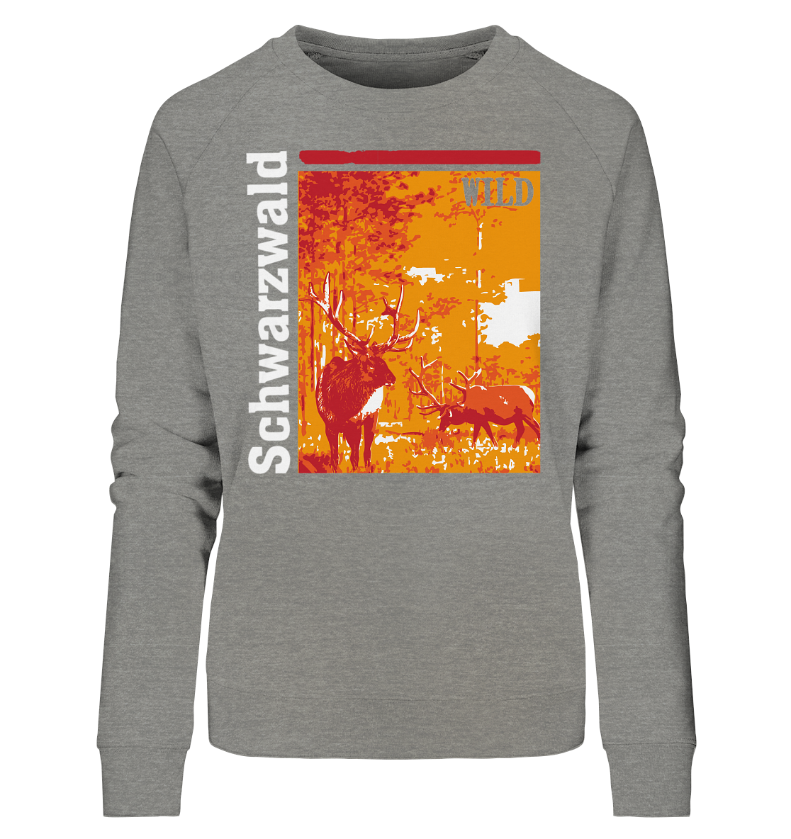 Schwarzwald Wild Hirsch | Bio Damen Sweatshirt Organic