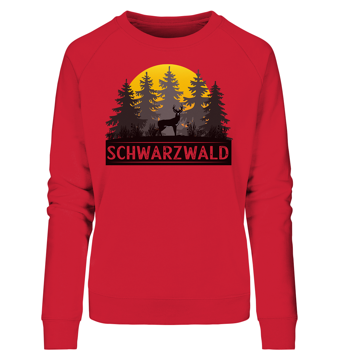 Schwarzwald Sonnenuntergang | Bio Damen Sweatshirt Organic