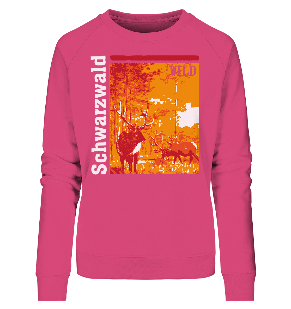 Schwarzwald Wild Hirsch | Bio Damen Sweatshirt Organic