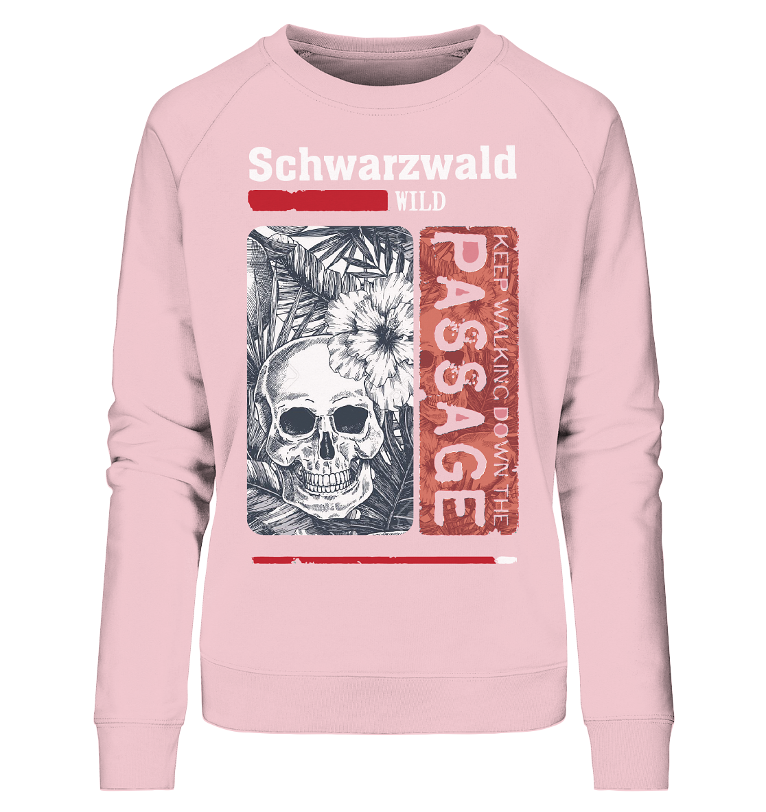 Schwarzwald Wild Passage Skull | Damen Bio Sweatshirt Organic