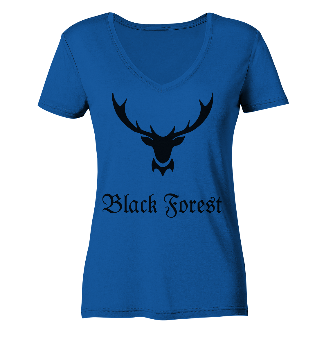 Black Forest Hirschgeweih | Bio Damen V-Neck Shirt Organic