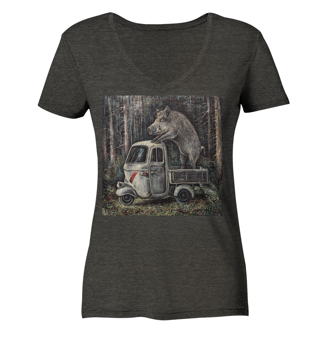 Apecinghiale | Damen Bio V-Neck Shirt Organic