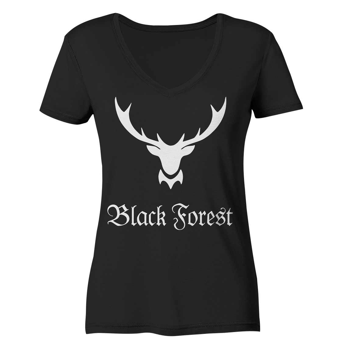 Black Forest Hirschgeweih | Damen Organic V-Neck Shirt
