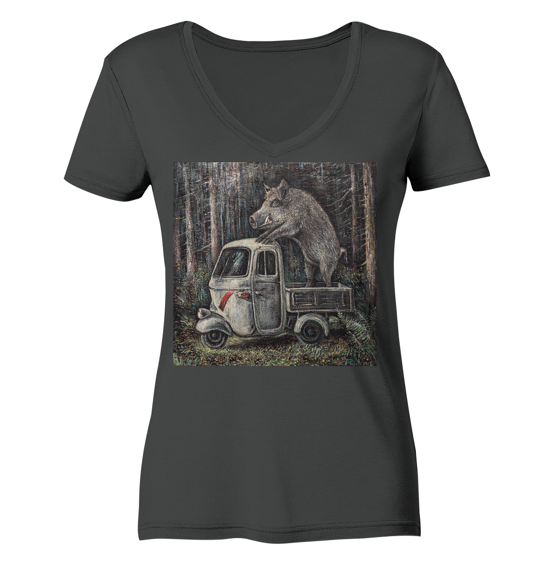 Apecinghiale | Damen Bio V-Neck Shirt Organic