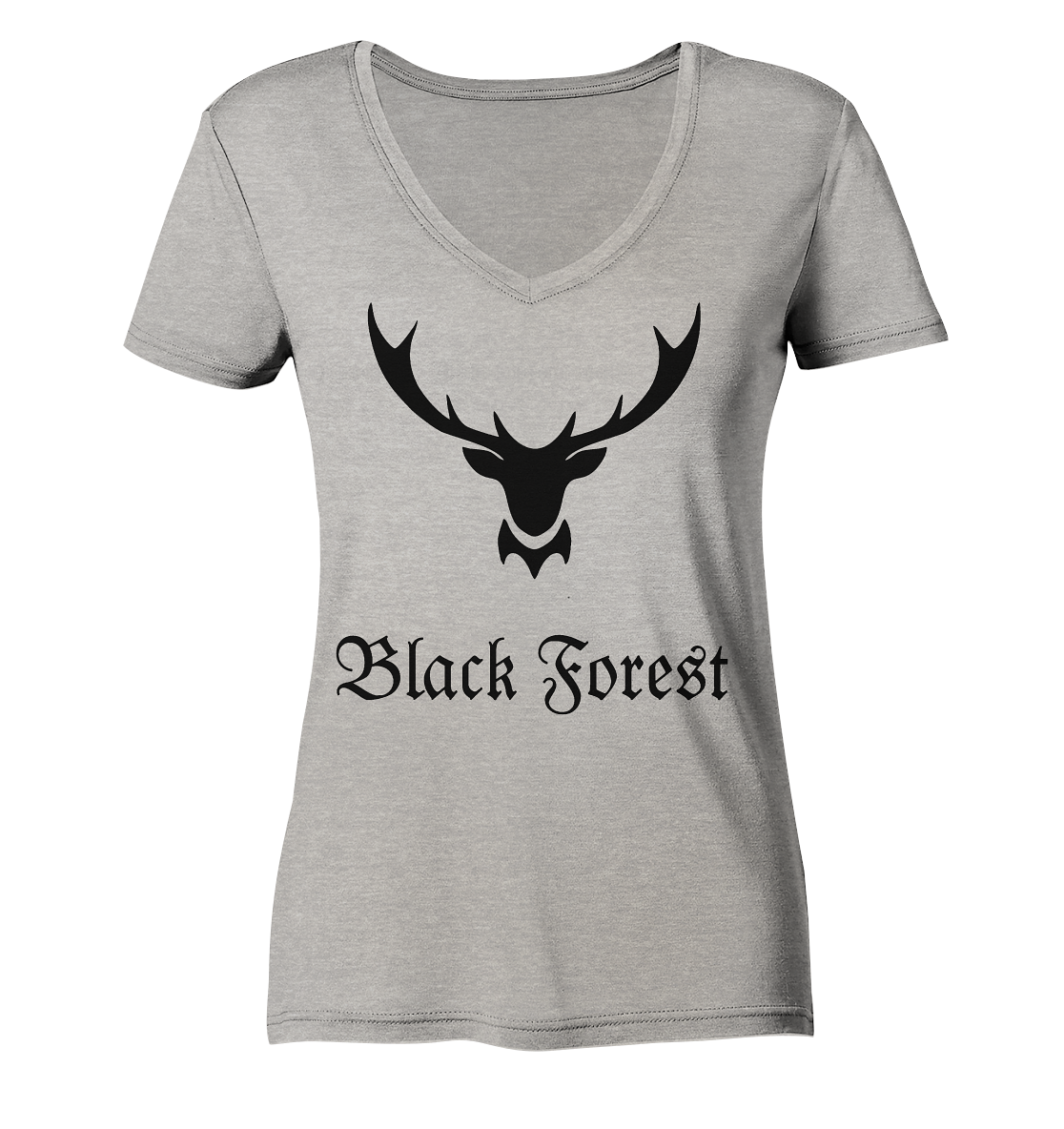 Black Forest Hirschgeweih | Bio Damen V-Neck Shirt Organic