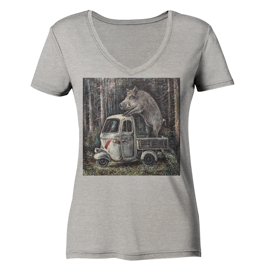 Apecinghiale | Damen Bio V-Neck Shirt Organic