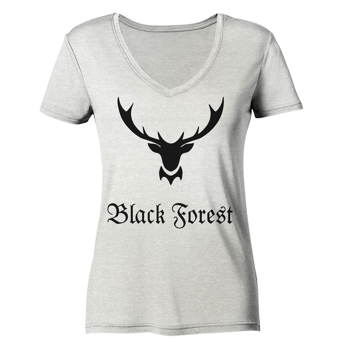 Black Forest Hirschgeweih | Bio Damen V-Neck Shirt Organic