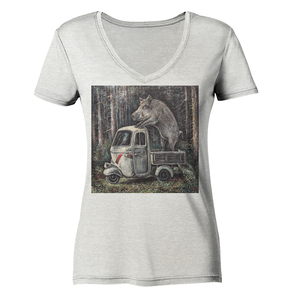 Apecinghiale | Damen Bio V-Neck Shirt Organic