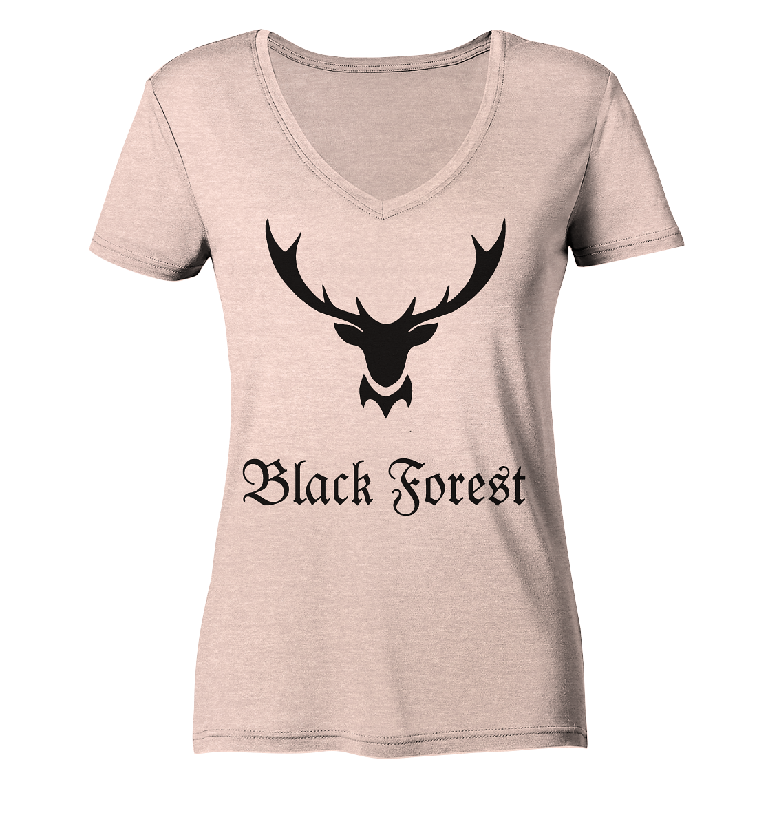 Black Forest Hirschgeweih | Bio Damen V-Neck Shirt Organic