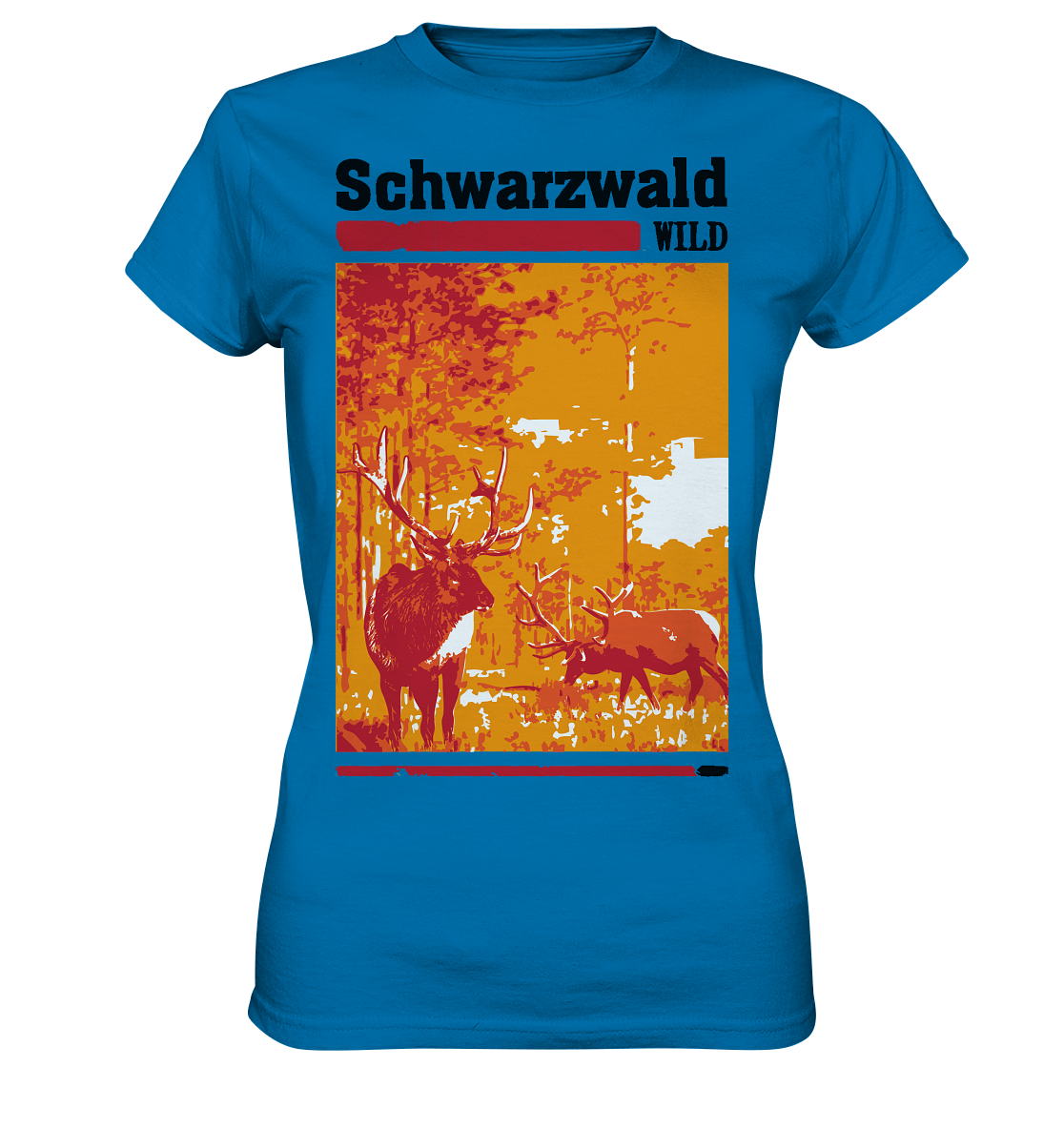 Schwarzwald Wild Hirsch | Damen Premium T-Shirt