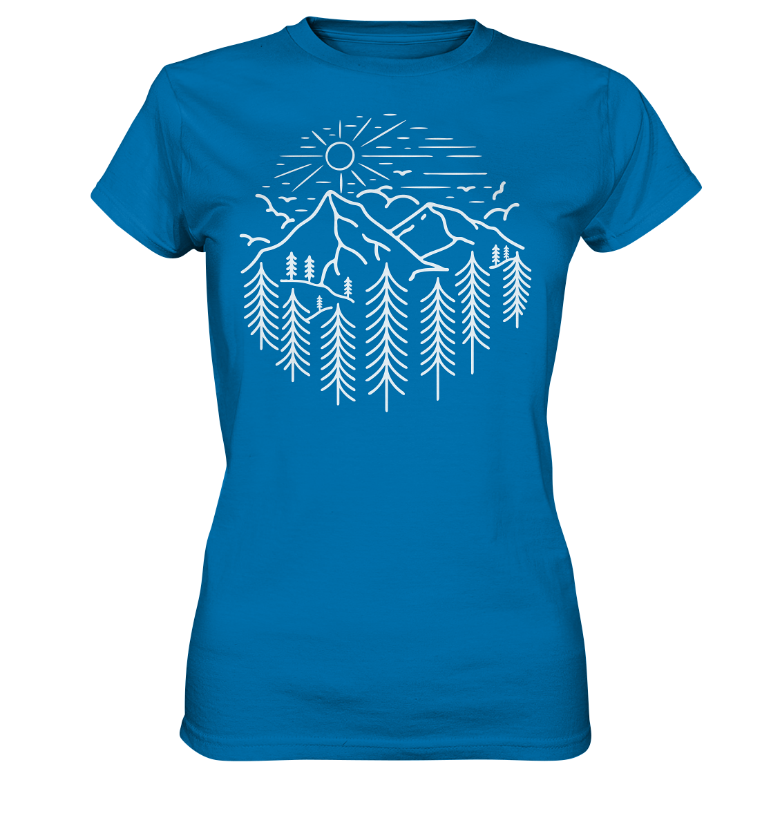Berg Wald Sonne | Organic Damenshirt