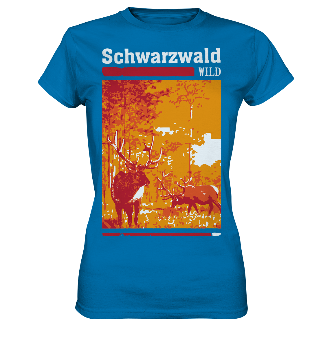 Schwarzwald Wild Hirsch | Damen Premium T-Shirt